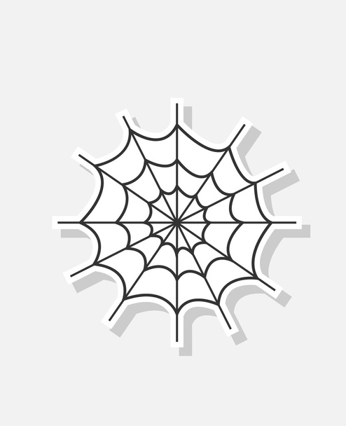 new and creative style sticker on background spiders web - Vector, Image