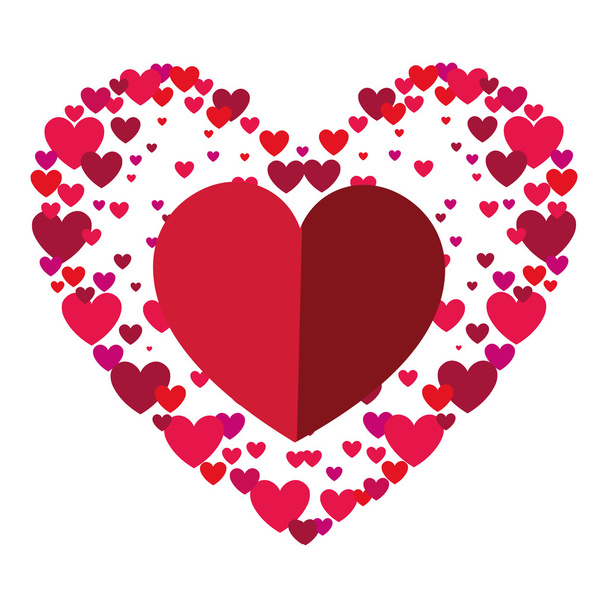 red heart love shape - Vector, imagen