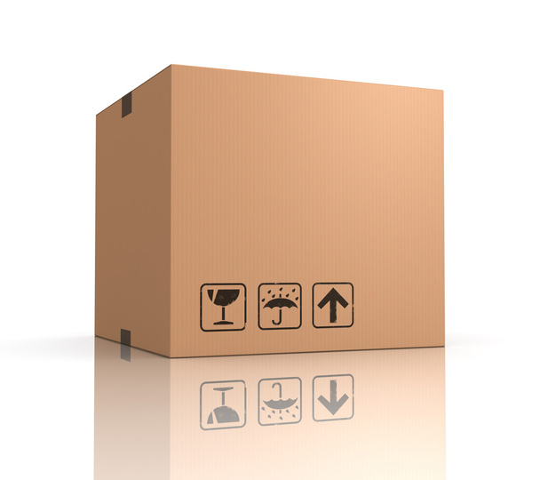 blank cardboard box concept 3d illustration - Photo, Image