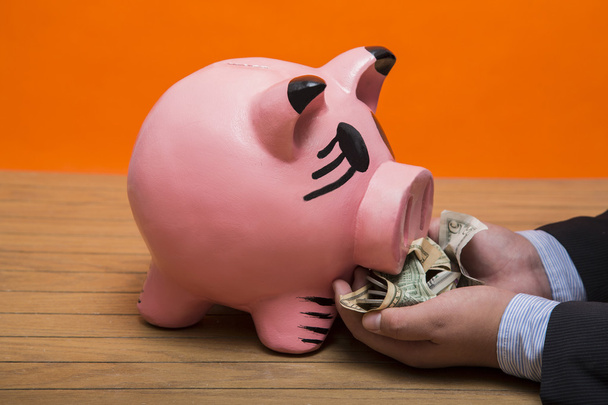 ceramic pig for saving money - Photo, Image