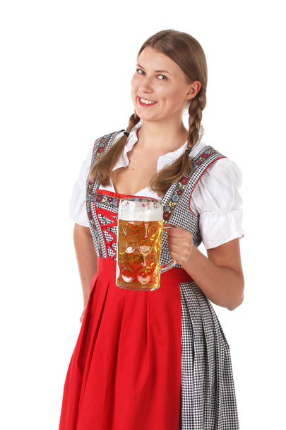 Oktoberfest woman with beer - Foto, Bild
