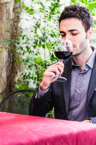 Handsome man tasting wine  - Фото, зображення
