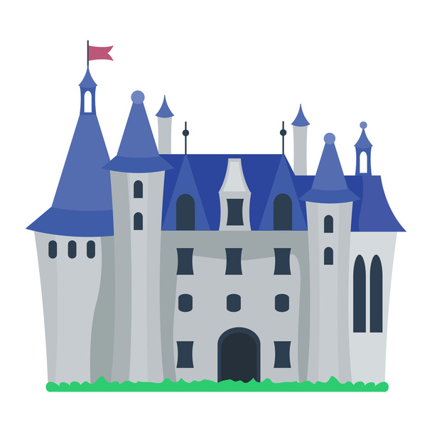 Εικονογράφηση φορέα κάστρο κινουμένων σχεδίων - Διάνυσμα, εικόνα