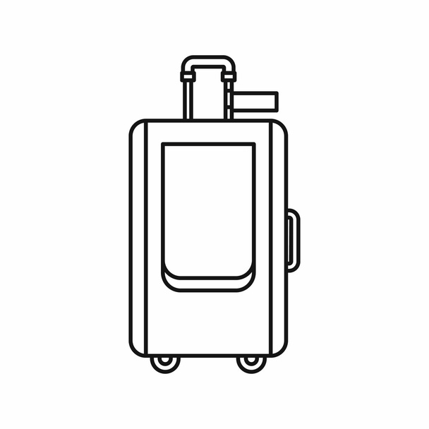 Travel suitcase icon in outline style - Vektor, obrázek