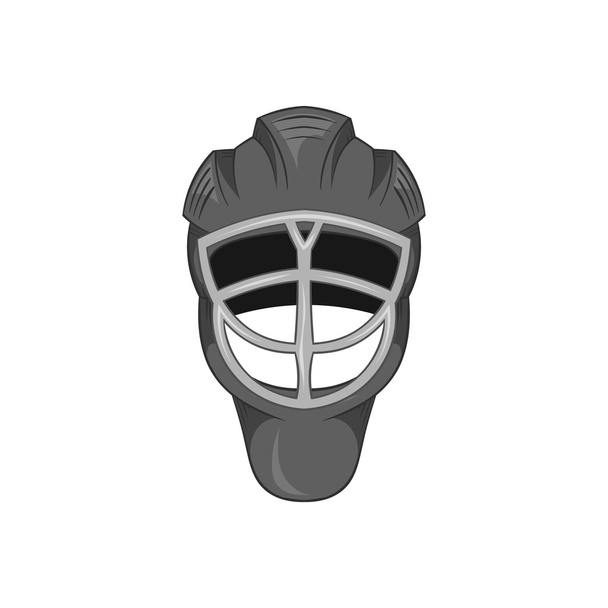 Hockey helmet icon, black monochrome style - Vector, Image