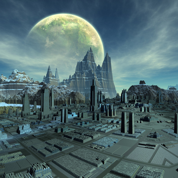 Футуристический город пришельцев - работа в формате 3D
 - Фото, изображение