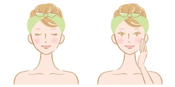skin care woman - Vector, Image