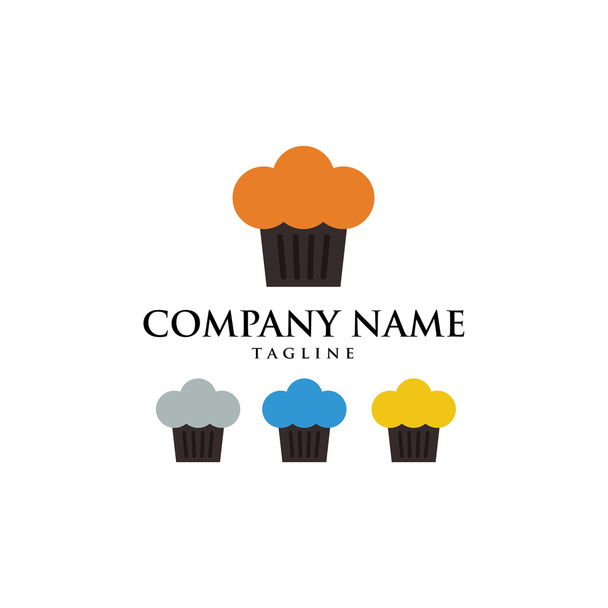パン ベーカリー ケーキ カップケーキ ロゴのアイコン ベクトル - ベクター画像