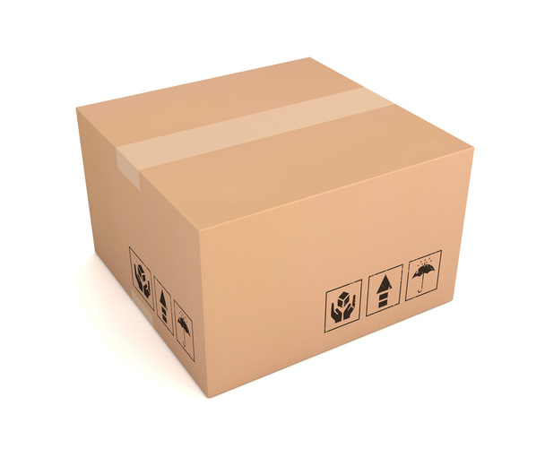 concepto de caja de cartón en blanco ilustración 3d
 - Foto, Imagen