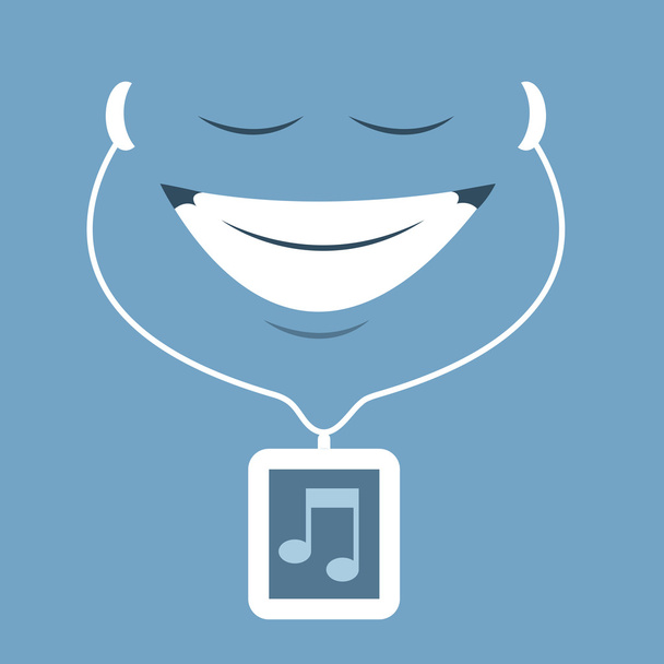 Listening to Music - Vector, Image