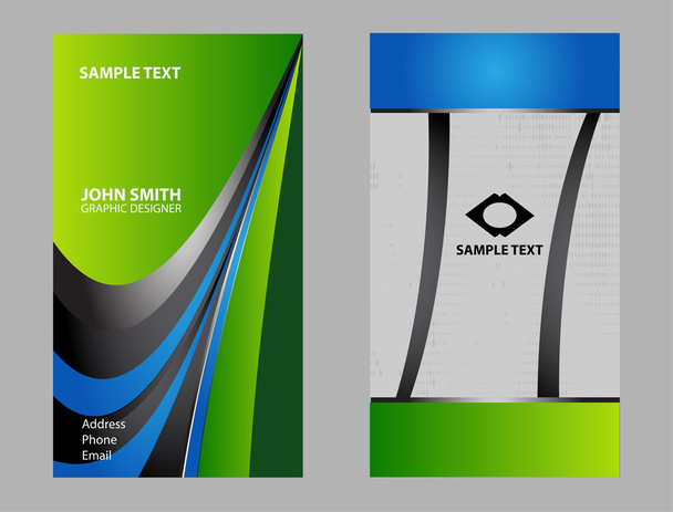 Vector abstract creative business cards (set template) - ベクター画像