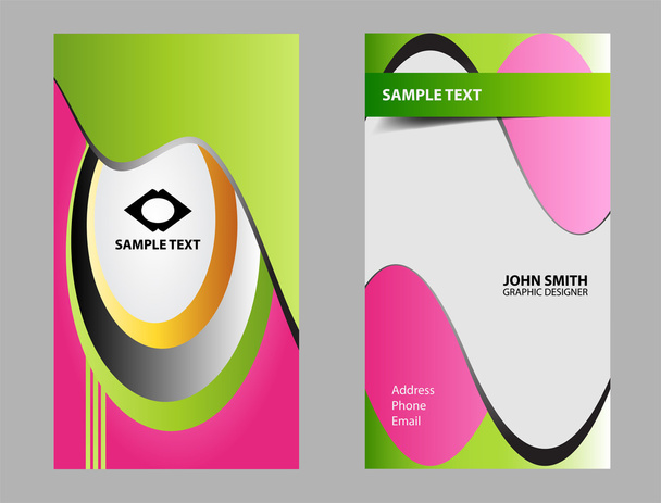 Business card background set. Corporate business cards template - Vector, Image