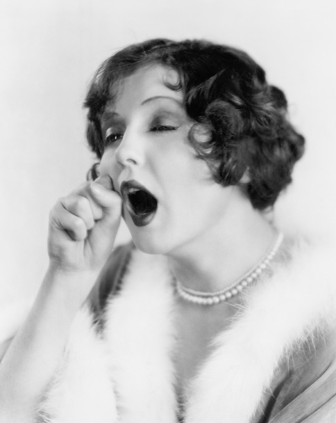 Woman yawning - Fotó, kép