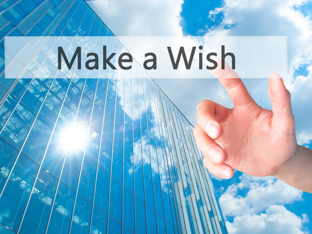 Make a Wish - нажать кнопку на размытом фоне
 - Фото, изображение
