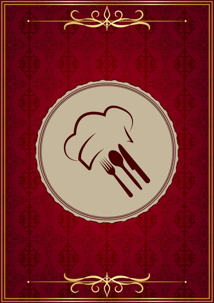Restaurant menu cover - Вектор, зображення