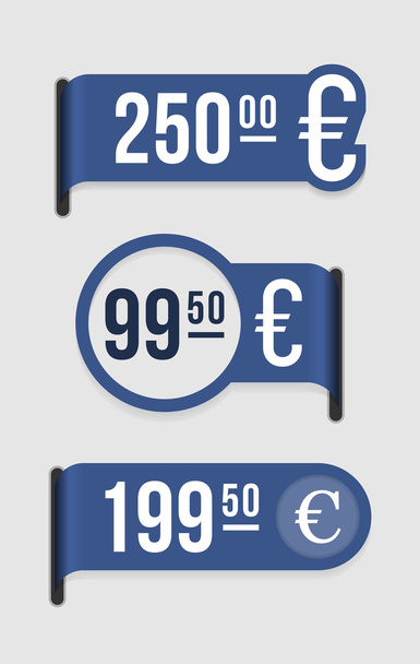 Étiquette prix moderne - euro
 - Vecteur, image