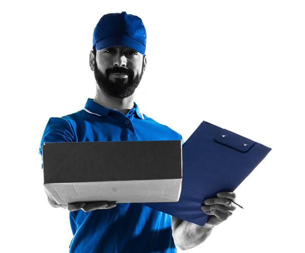 Delivery man with folder - Photo, Image