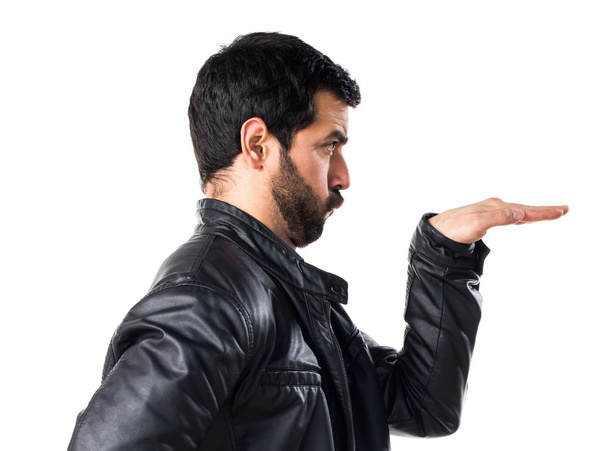 Man with leather jacket egypt gestute - Fotó, kép