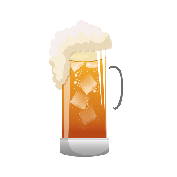 cerveza taza bebida - Vector, imagen