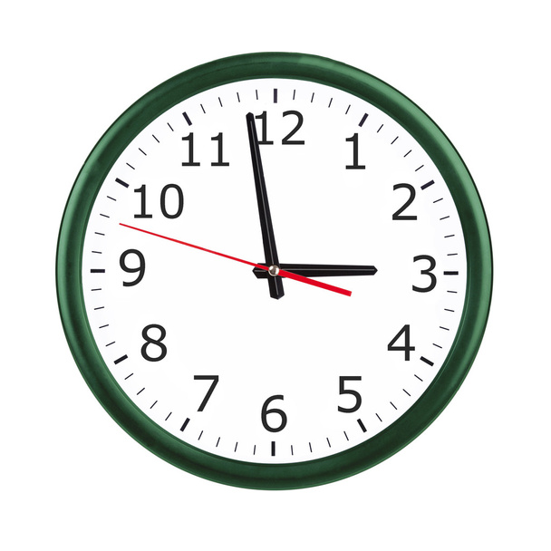 Big green round wall clock - Photo, Image