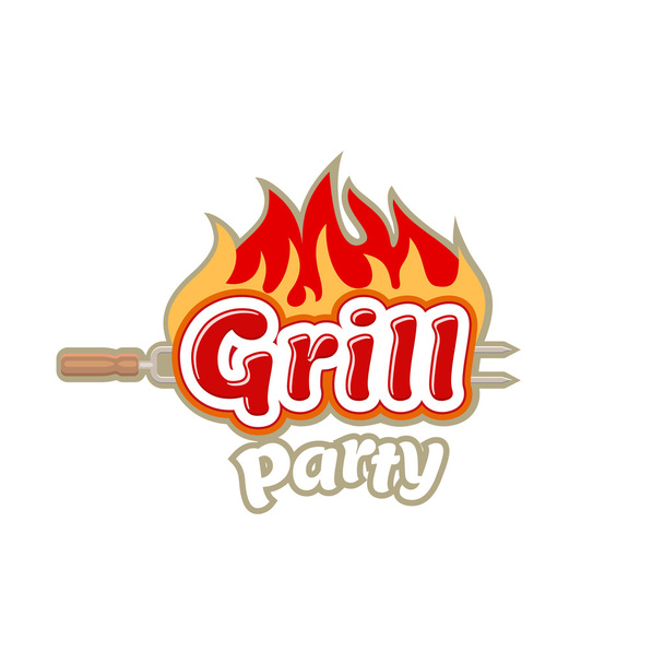 Logo Grill party - Vector, Image