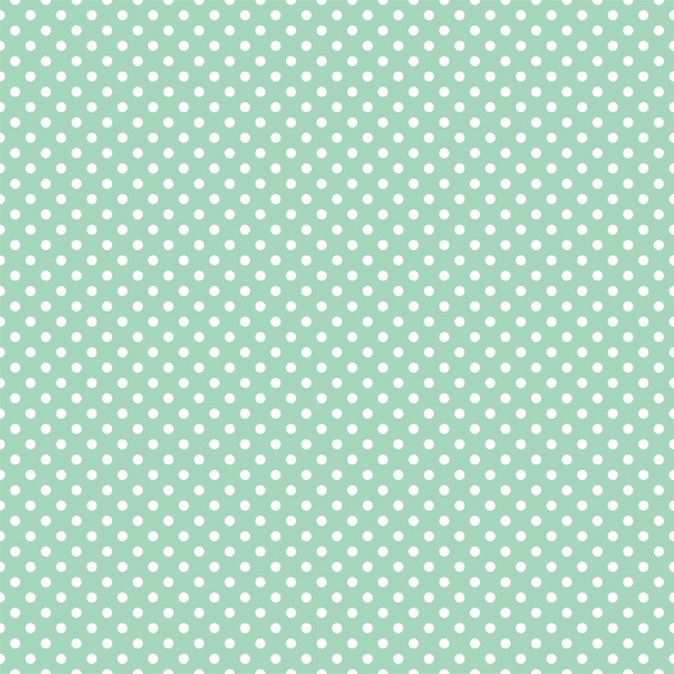 新鮮なミント グリーン背景レトロなシームレスなベクター パターン ミニ ポルカ ドット - ベクター画像