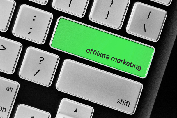Tlačítko klávesnice napsal slovo affiliate marketing - Fotografie, Obrázek