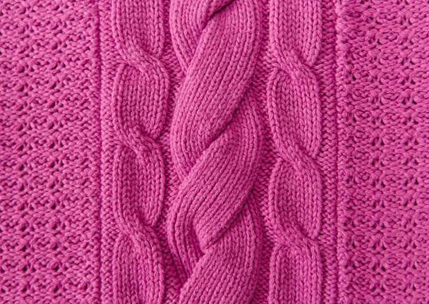 Roze gebreide Items.Hand gemaakt; Fancywork.Background - Foto, afbeelding