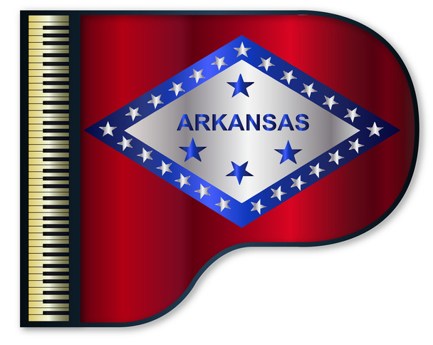 Grand Piano Arkansas Bandera
 - Vector, imagen