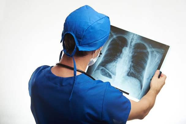 doctor exam human lungs - 写真・画像