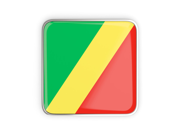 Флаг Республики Конго, квадратная икона
 - Фото, изображение