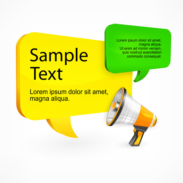 Speech bubble with text. Megaphone - Vector, Image