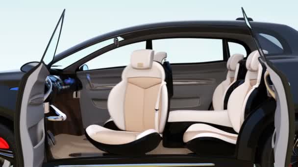 3D animation of autonomous SUV car interior concept - Footage, Video