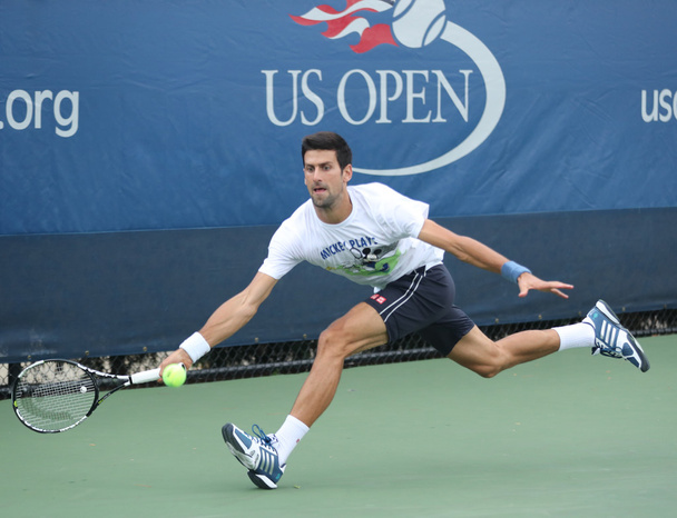 Twelve times Grand Slam champion Novak Djokovic of Serbia practices for for US Open 2016 - Фото, зображення