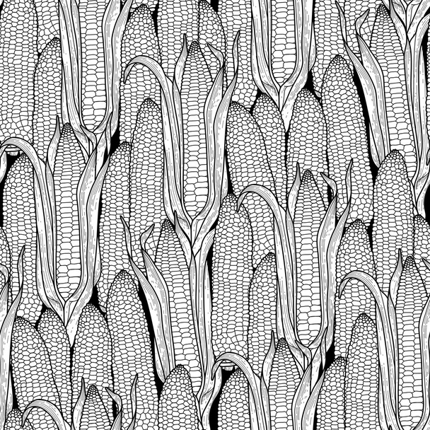 Graphic corn pattern - Vector, Image