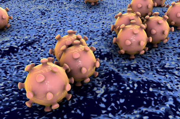 Viren infizieren menschliche Zellen - Foto, Bild