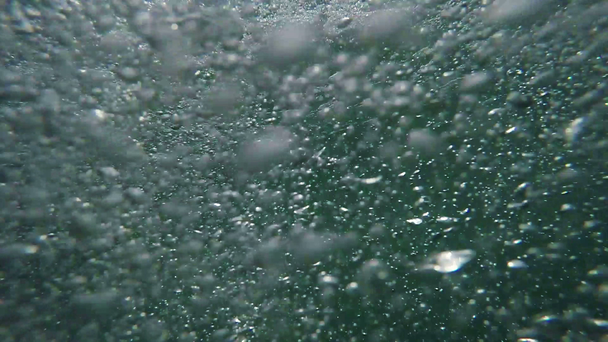 Air bubbles underwater - Footage, Video