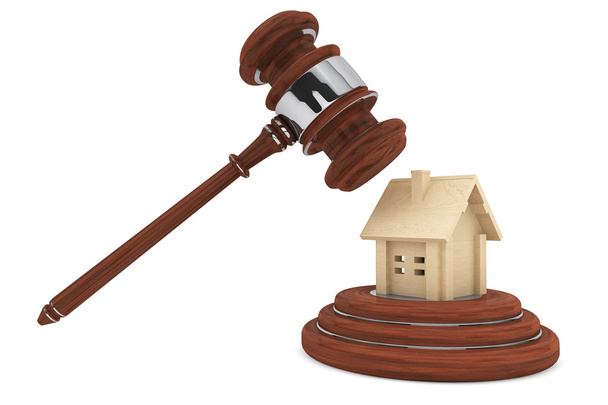 Justice Gavel with wooden House - Photo, Image
