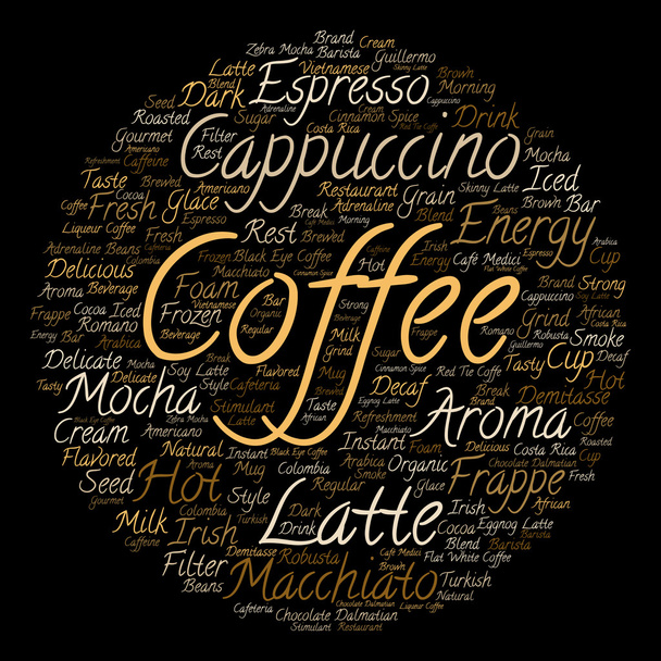  Kaffee-Wortwolke  - Foto, Bild