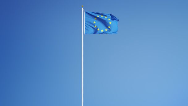 European Union flag, isolated with clipping path alpha channel transparency - Foto, Imagen