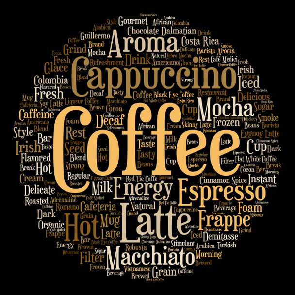  coffee word cloud  - Photo, Image