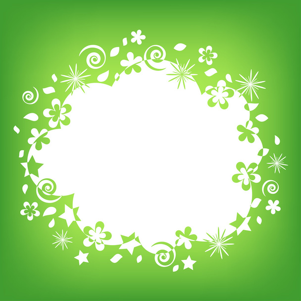 groene lente frame, vector - Vector, afbeelding