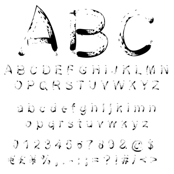 scribble verf lettertype  - Foto, afbeelding