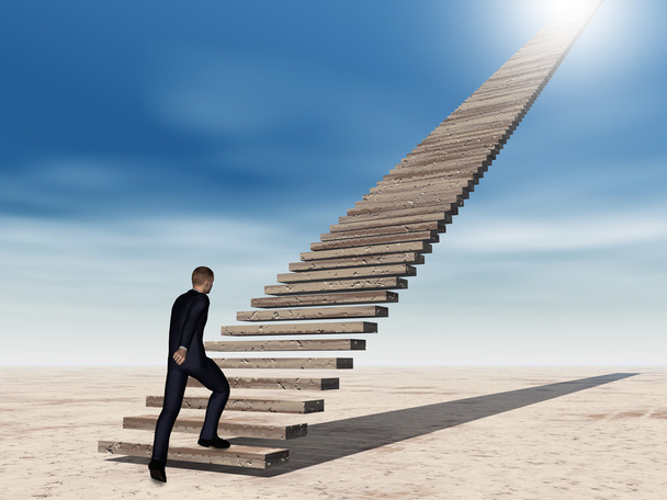 business climbing stair  - Photo, Image