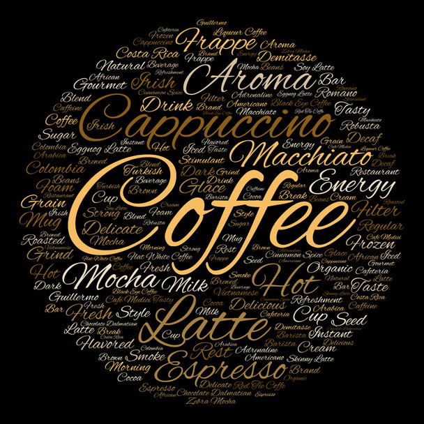  Kaffee-Wortwolke  - Foto, Bild