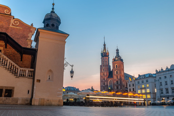 Náměstí v Krakově, Polsko  - Fotografie, Obrázek
