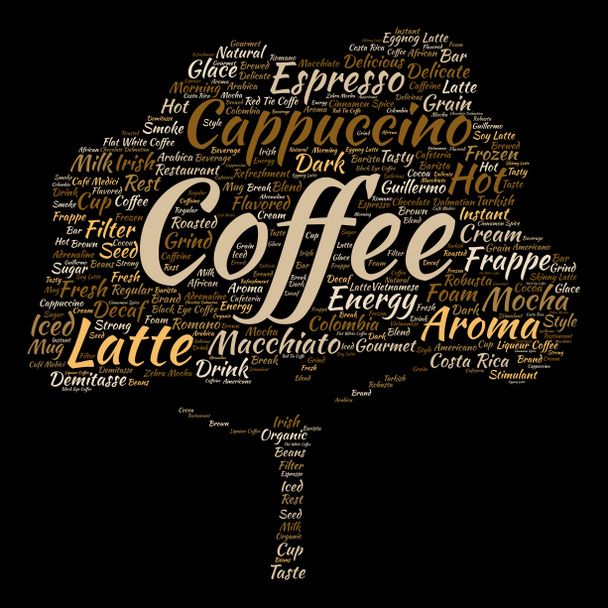 espresso abstract  word cloud - Photo, Image
