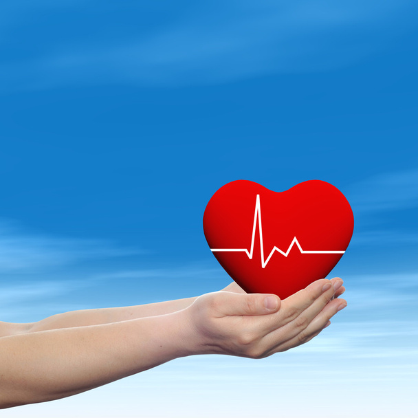 красный человеческий знак сердца
  - Фото, изображение