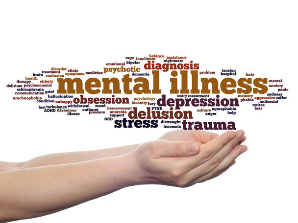 mental illness word cloud  - Photo, Image