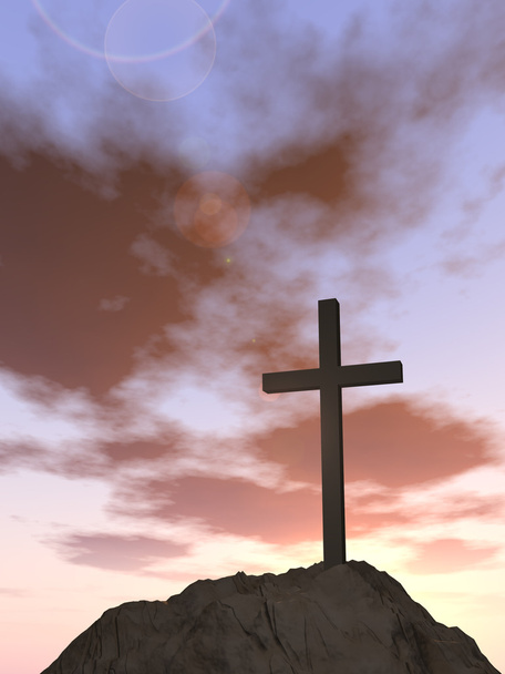 conceptual cross religion symbol  - Photo, Image